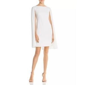 NWT Adrianna Papell White Cape Overlay Dress Sz 16